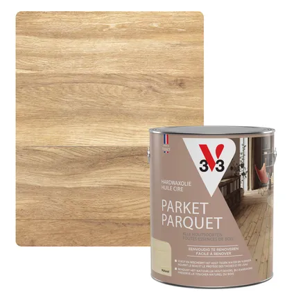 Huile cire de parquet V33 inColore mat 2,5L